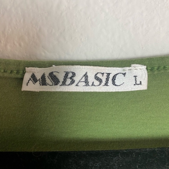 Msbasic Army Green Aline Faux Wrap Mini Dress - Picture 7 of 7